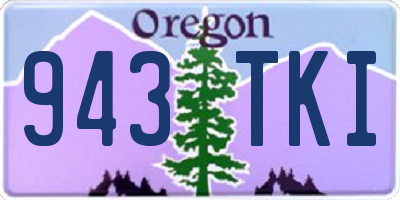 OR license plate 943TKI