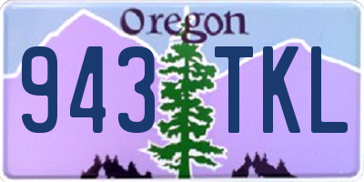 OR license plate 943TKL