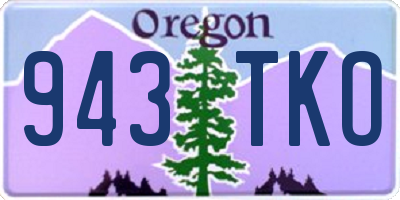 OR license plate 943TKO