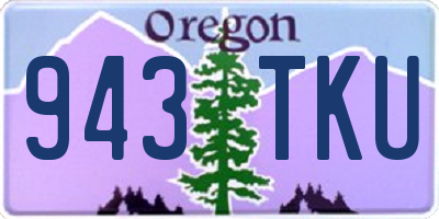 OR license plate 943TKU