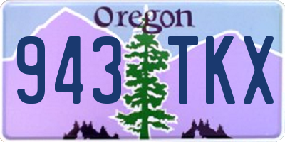 OR license plate 943TKX
