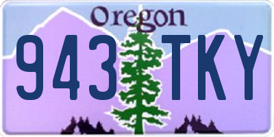 OR license plate 943TKY