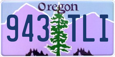 OR license plate 943TLI