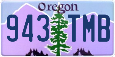 OR license plate 943TMB