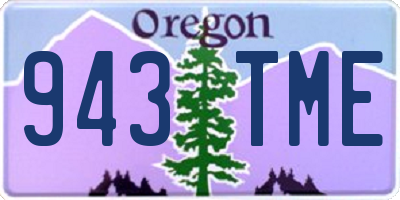 OR license plate 943TME