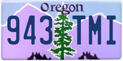 OR license plate 943TMI