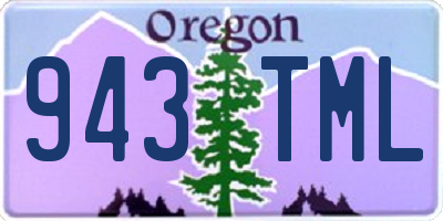 OR license plate 943TML