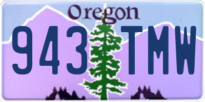 OR license plate 943TMW