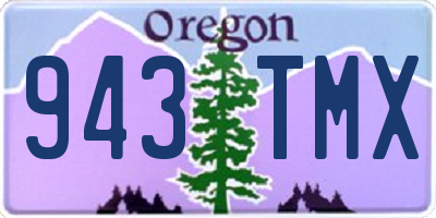 OR license plate 943TMX