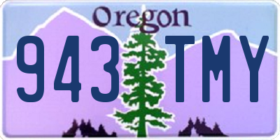 OR license plate 943TMY