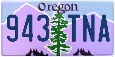 OR license plate 943TNA