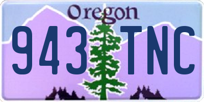 OR license plate 943TNC