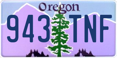 OR license plate 943TNF
