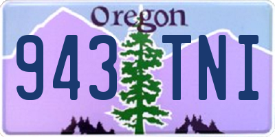 OR license plate 943TNI