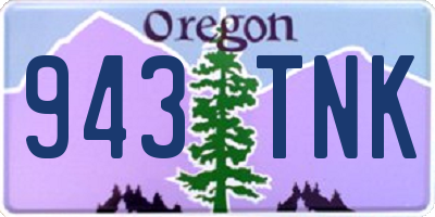 OR license plate 943TNK