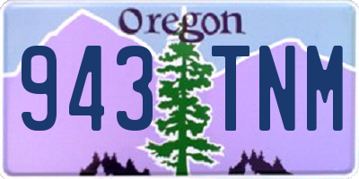 OR license plate 943TNM