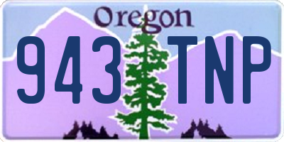 OR license plate 943TNP