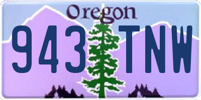 OR license plate 943TNW