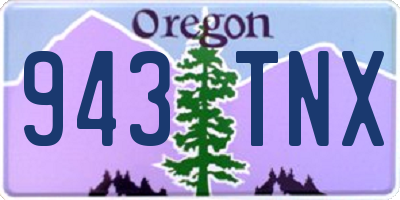 OR license plate 943TNX