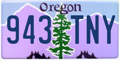 OR license plate 943TNY