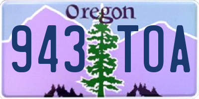OR license plate 943TOA