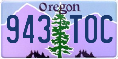 OR license plate 943TOC