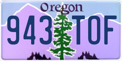 OR license plate 943TOF