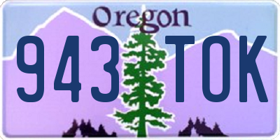 OR license plate 943TOK