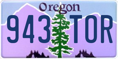 OR license plate 943TOR