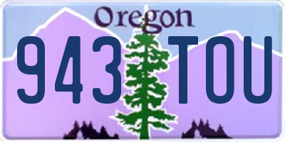 OR license plate 943TOU