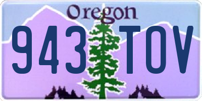 OR license plate 943TOV