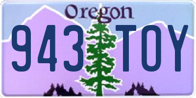 OR license plate 943TOY