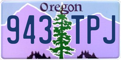 OR license plate 943TPJ