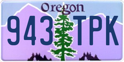 OR license plate 943TPK