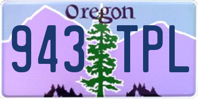 OR license plate 943TPL