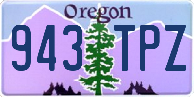 OR license plate 943TPZ