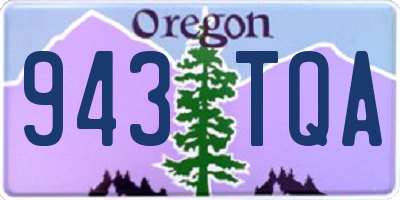 OR license plate 943TQA