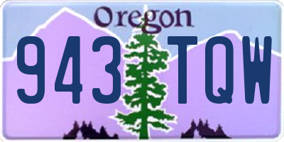 OR license plate 943TQW