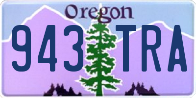 OR license plate 943TRA