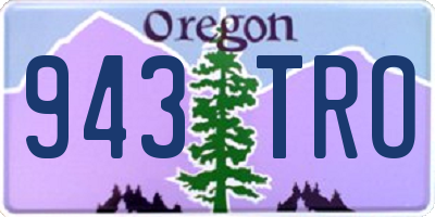 OR license plate 943TRO