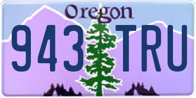 OR license plate 943TRU