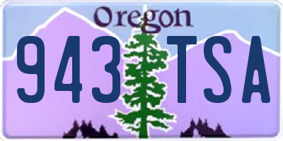 OR license plate 943TSA