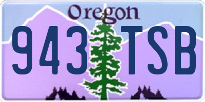 OR license plate 943TSB