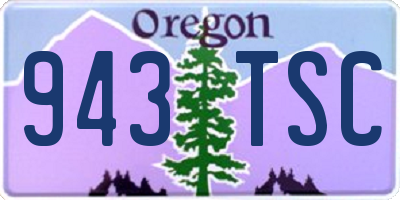 OR license plate 943TSC