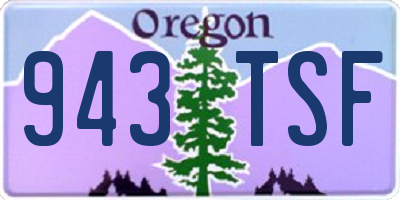 OR license plate 943TSF