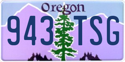 OR license plate 943TSG