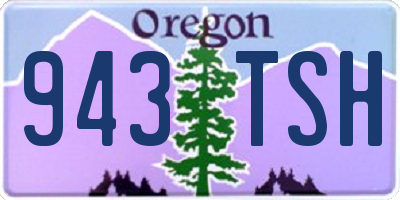 OR license plate 943TSH