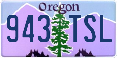 OR license plate 943TSL