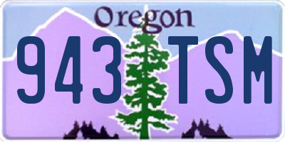 OR license plate 943TSM