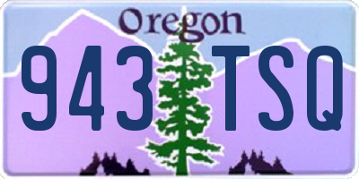 OR license plate 943TSQ